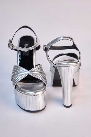 Miraki Criss Cross Strap Heels 