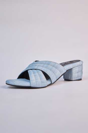 Buy_Miraki_Blue Light Denim Criss Cross Heels _Online_at_Aza_Fashions
