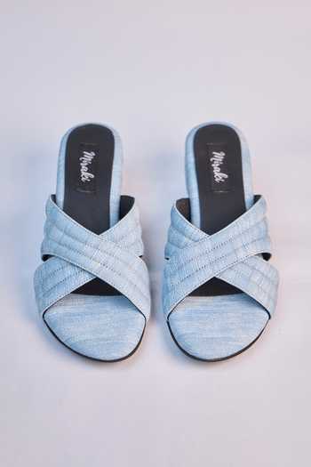 Buy_Miraki_Blue Light Denim Criss Cross Heels 