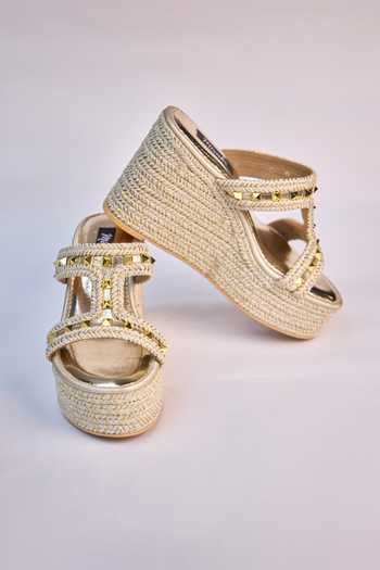 Miraki Stud Embellished Wedges 