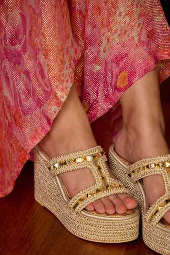 Shop_Miraki_Beige Stud Embellished Wedges 