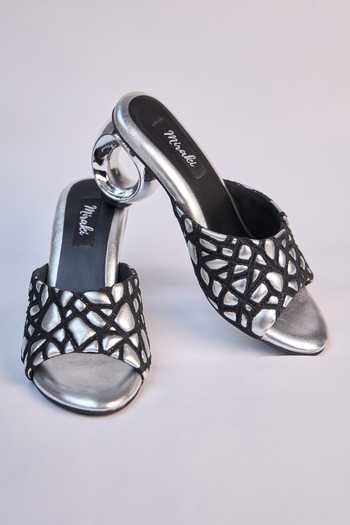 Miraki Webbed Silver Heels 