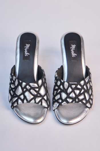 Buy_Miraki_Silver Webbed Heels 