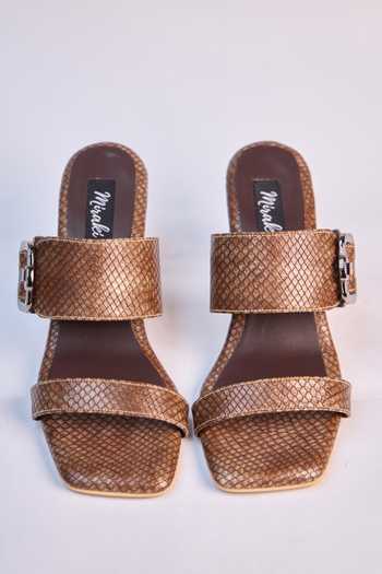 Shop_Miraki_Brown Textured Buckle Heels 