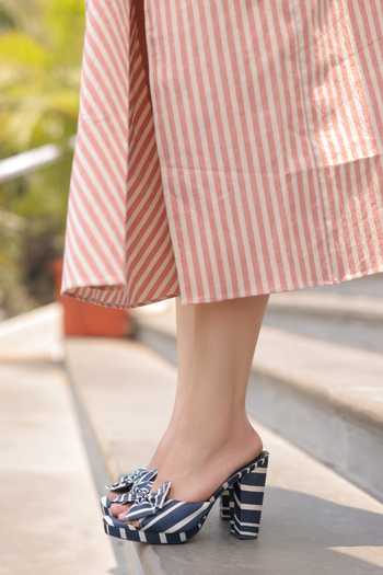 Tiesta_Blue Stripes Bow Block Heels _Online_at_Aza_Fashions