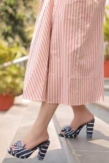 Buy_Tiesta_Blue Stripes Bow Block Heels _Online_at_Aza_Fashions