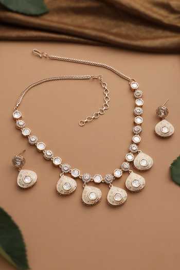 Swabhimann Polki Studded Necklace Set 