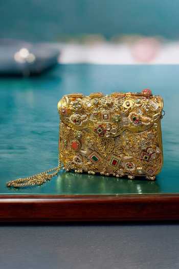 Amaara Jewels Gold Amaara Khazana Antique Bag Online at Aza Fashions Amaara Jewels_Gold Amaara Khazana Antique Bag _Online_at_Aza_Fashions