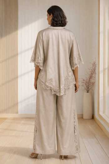 Babita Malkani The Nova Placement Embroidered Top & Pant Set 