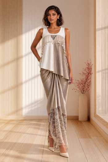 Babita Malkani Serein Sequin Work Top & Skirt Set 