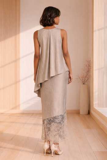 Babita Malkani Serein Sequin Work Top & Skirt Set 