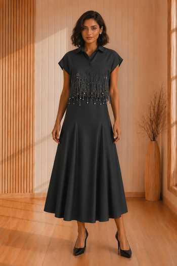 Babita Malkani The Camille Threadwork Top & Skirt Set 