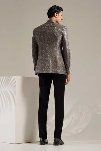 ZOOP MEN Jacquard Bandhgala With Trouser 