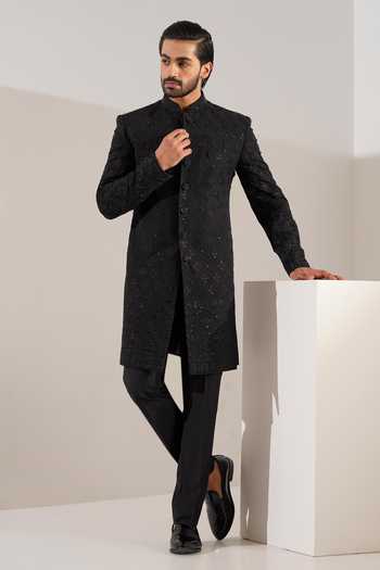 ZOOP MEN Floral Motif Pattern Sherwani Set 