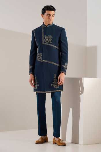 ZOOP MEN Abstract Embroidered Sherwani & Pant Set 
