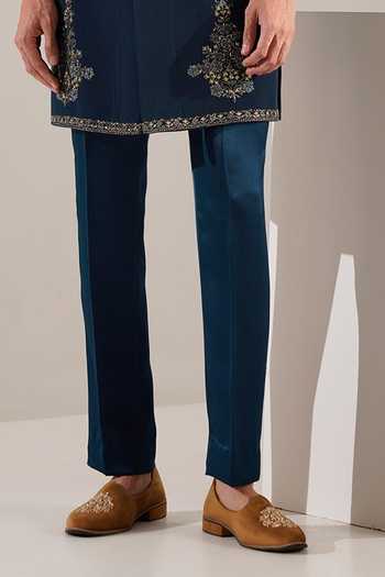 Buy ZOOP MEN Blue Rayon Abstract Embroidered Sherwani And Pant Set Online at Aza Fashions Buy_ZOOP MEN_Blue Rayon Abstract Embroidered Sherwani And Pant Set _Online_at_Aza_Fashions