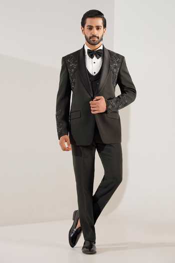 ZOOP MEN Hand French Knot Embroidered Suit Set 