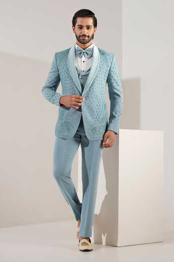 ZOOP MEN Tonal Embroidered Suit Set 