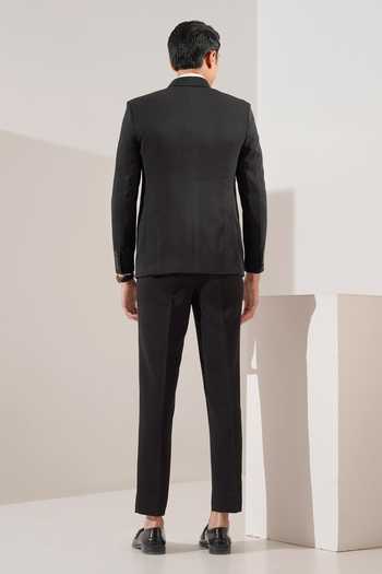 ZOOP MEN Jacquard Tuxedo Jacket & Trouser Set 