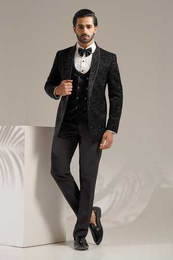 ZOOP MEN Velvet Tuxedo Jacket & Trouser Set 