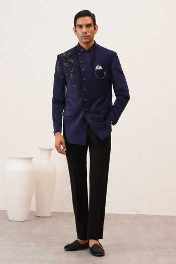 ZOOP MEN Hand Embroidered Bandhgala & Trouser Set 