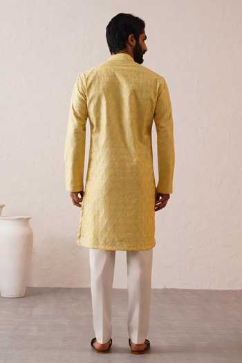 ZOOP MEN Benarasi Silk Cotton Embroidered Kurta & Pant Set 