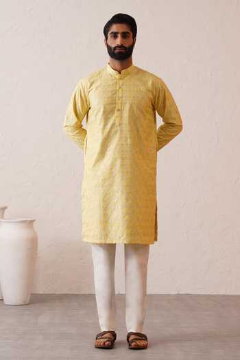 ZOOP MEN Benarasi Silk Cotton Embroidered Kurta & Pant Set 