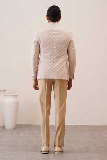 ZOOP MEN Jacquard Bandhgala Set 