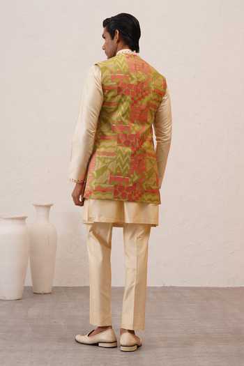 ZOOP MEN Two Tone Bundi Kurta Set 