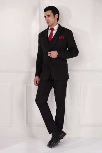 ZOOP MEN Notch Lapel Suit Trouser Set 