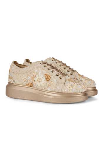 Shop Anaar Beige Meadow Days Classic Sneakers Online at Aza Fashions Shop_Anaar_Beige Meadow Days Classic Sneakers _Online_at_Aza_Fashions