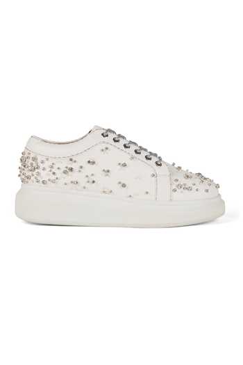 Anaar White Celeste Classic Sneakers Online at Aza Fashions Anaar_White Celeste Classic Sneakers _Online_at_Aza_Fashions