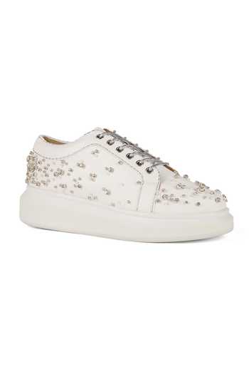 Buy Anaar White Celeste Classic Sneakers Online at Aza Fashions Buy_Anaar_White Celeste Classic Sneakers _Online_at_Aza_Fashions