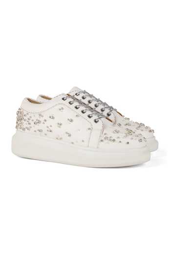 Buy Anaar White Celeste Classic Sneakers Buy_Anaar_White Celeste Classic Sneakers