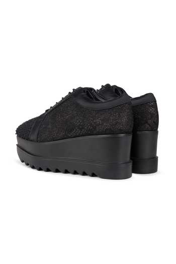 Anaar Black Nazakat Wedge Sneakers Online at Aza Fashions Anaar_Black Nazakat Wedge Sneakers _Online_at_Aza_Fashions
