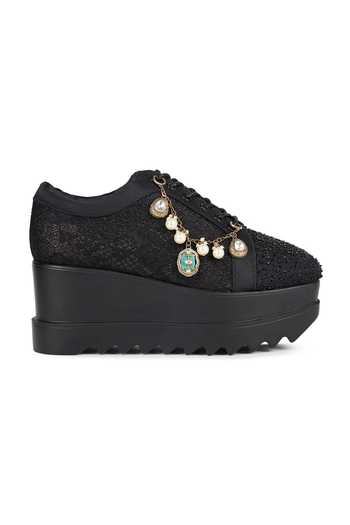 Buy Anaar Black Nazakat Wedge Sneakers Online at Aza Fashions Buy_Anaar_Black Nazakat Wedge Sneakers _Online_at_Aza_Fashions