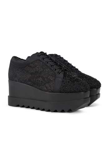 Buy Anaar Black Nazakat Wedge Sneakers Buy_Anaar_Black Nazakat Wedge Sneakers