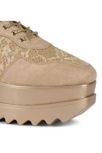 Anaar_Gold Memsahib Wedge Sneakers _Online_at_Aza_Fashions