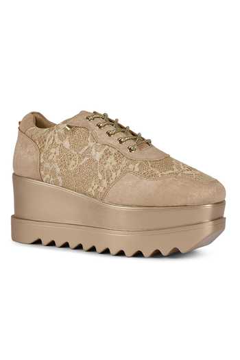 Buy_Anaar_Gold Memsahib Wedge Sneakers _Online_at_Aza_Fashions