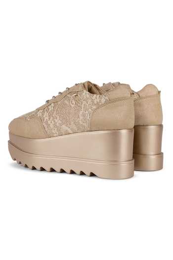 Anaar_Gold Memsahib Wedge Sneakers _at_Aza_Fashions