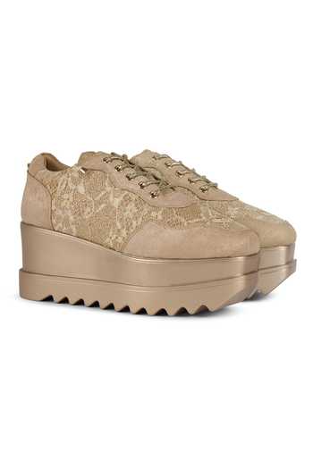 Buy_Anaar_Gold Memsahib Wedge Sneakers 