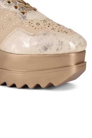 Shop Anaar Beige Re-dazzle Wedge Sneakers Shop_Anaar_Beige Re-dazzle Wedge Sneakers