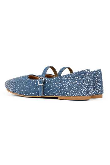 Shop Anaar Blue Bombay Bustle Ballerinas Online at Aza Fashions Shop_Anaar_Blue Bombay Bustle Ballerinas _Online_at_Aza_Fashions