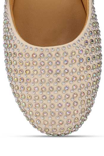 Shop Anaar Beige Calcutta Chapter Ballerinas Shop_Anaar_Beige Calcutta Chapter Ballerinas