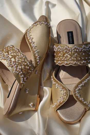 Shradha Hedau Footwear Couture Isha Hand Embellished Wedges 