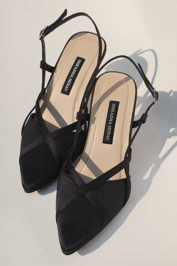 Shradha Hedau Footwear Couture Margot Pointed Toe Slingback Kitten Heels 