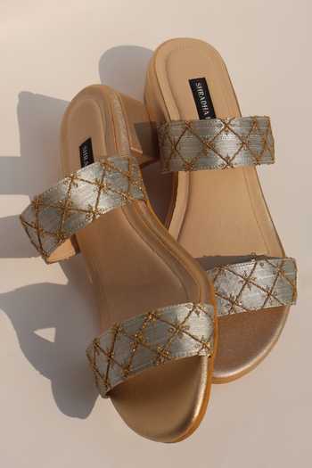 Shradha Hedau Footwear Couture Amara Quilted Embroidered Heels 