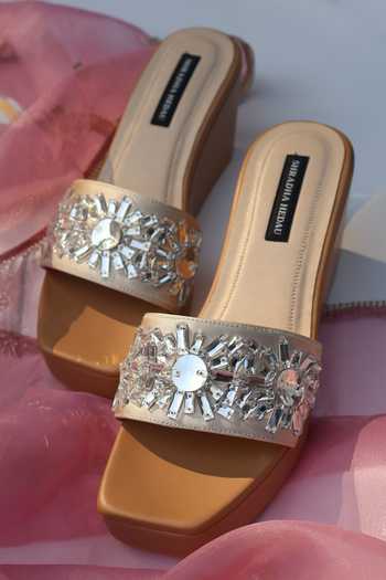 Shradha Hedau Footwear Couture Aria Crystal Gemstone Cluttered Wedges 