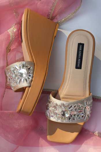 Shradha Hedau Footwear Couture Aria Crystal Gemstone Cluttered Wedges 