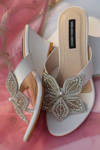 Shradha Hedau Footwear Couture Mariposa Embellished Motif Wedges 